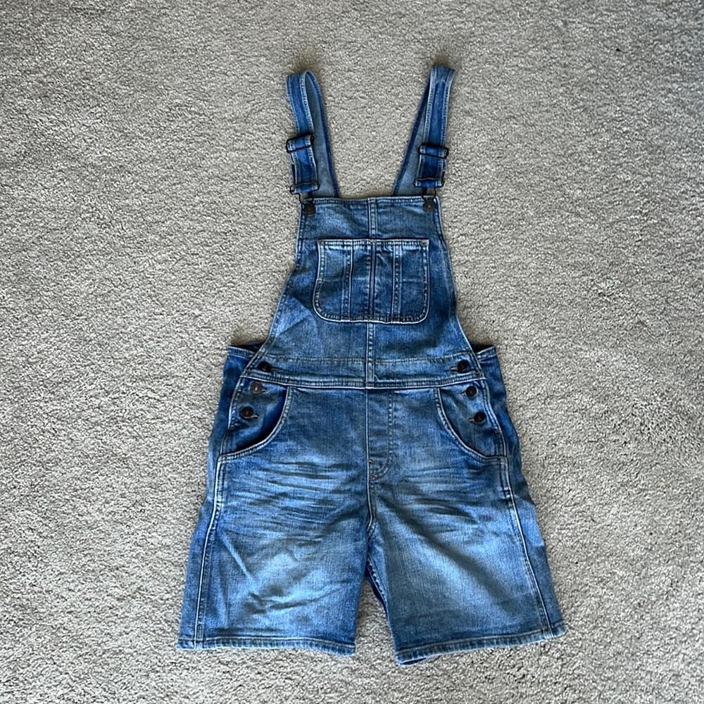 Fat Face Denim Shorts Overalls